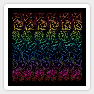 Dice Pattern D20 Rainbow Sticker